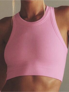 🚨RARE NWOT ALO Seamless Delight High Neck Bra Sweet Pink - Size XS SOLD OUT!